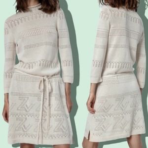 Zadig & Voltaire Cecily Monogram Long Sleeve Sweater Dress